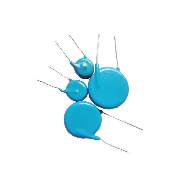 Voltage ceramic disc capacitor with silver contact