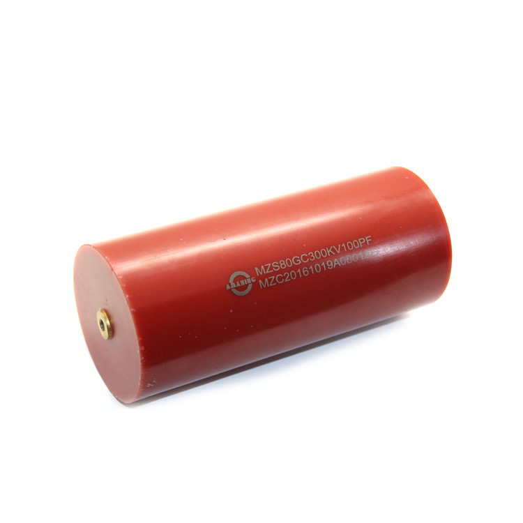 Epoxy potting cylinder voltage doorknob capacitor